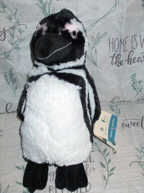 Fahlo  Black and White Penguin Plush, Track a REAL Penguin  realistic lifelike